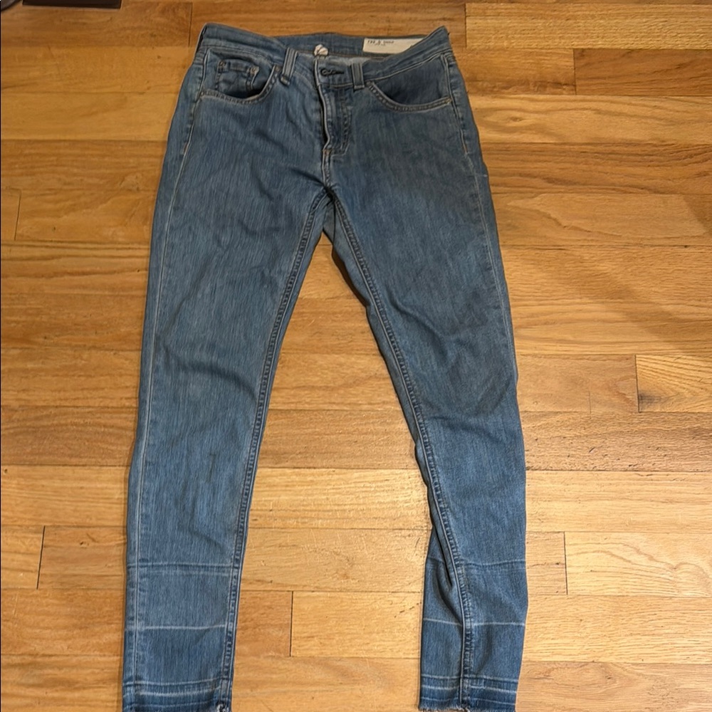rag & bone Ankle Skinny Jeans Medium Wash